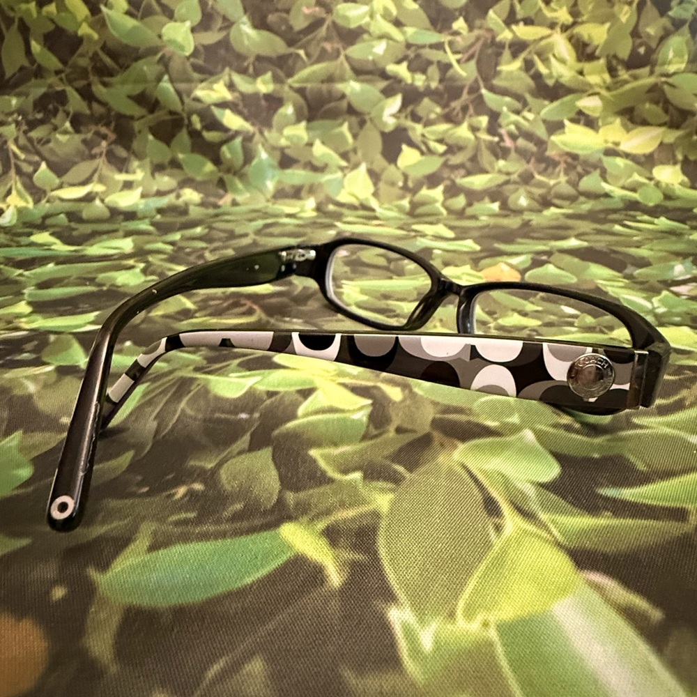 Coach Black, Gray and White Patterned Glasses